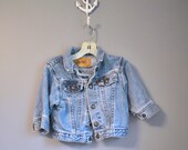 Vintage Kids Jean Jacket / Toddler Faded Levi's Denim Jacket / Size 18 months