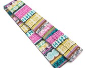 Padded Camera Strap Cover with Lens Cap Pocket -- Jewel Stripe -- Ready To Ship