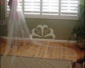 Gorgeous Cathedral Drop Bridal Veil  Cut Edge 105 Wide