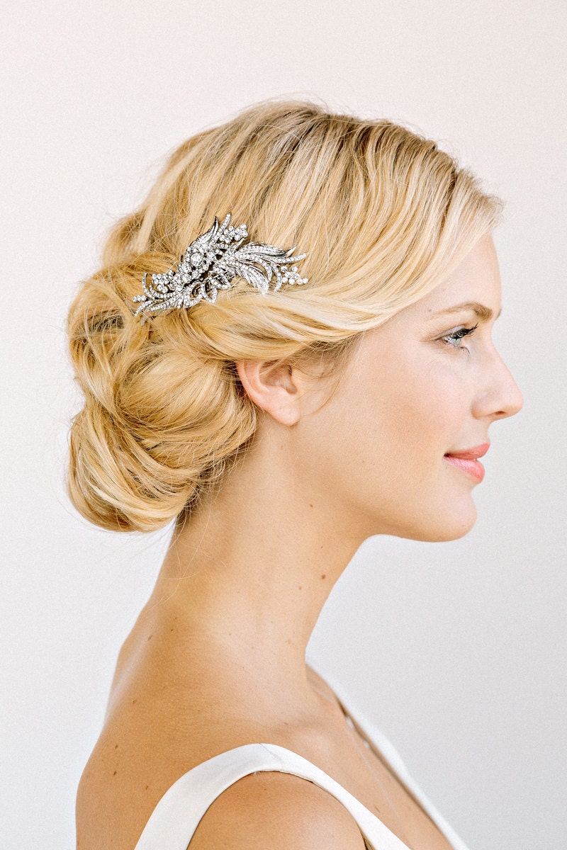 GABRIELLA Rhinestone Comb- bridal comb, veil comb, headpiece, wedding