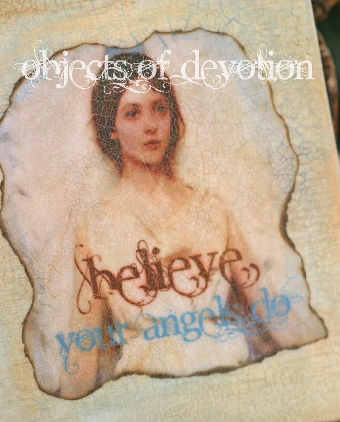 Believe Angel Art - Inspirational Art - Religious Art - Spiritual Decor - Saints - Angels - Wall Art
