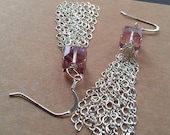 chain tassle earrings with swarovski cube // creative fun jellyfish earrings // make your own earrings