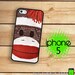 iPhone 5 Case Socky Monkey Vintage Toy  / Hard Case For iPhone 5. Plastic or Rubber Trim