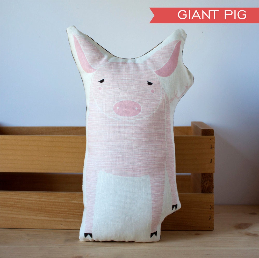 GIANT Handmade Pig Pillow