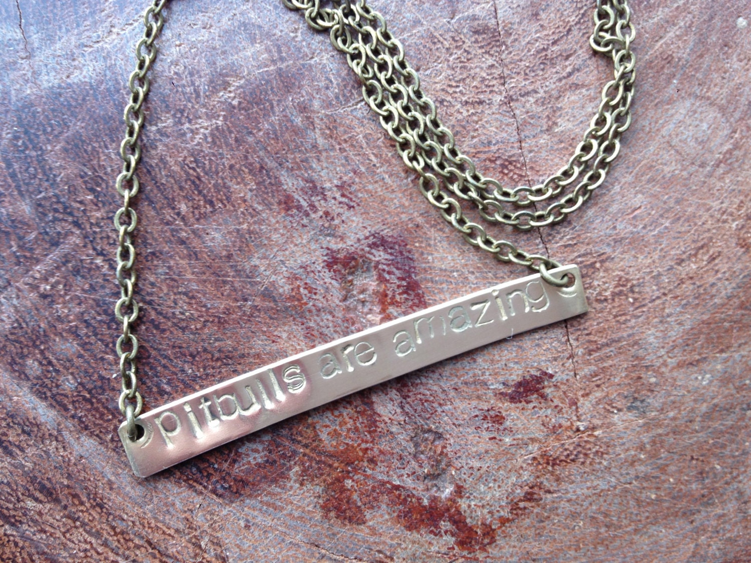 made to order // Rocket Dog Rescue / pitbulls are amazing / solid brass