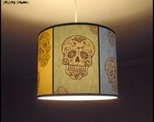 Rainbow Sugar Skulls pendant lamp shade lampshade  -  skull lamp shade, sugar skull decor, calavera, Day of the Dead, mexican decor