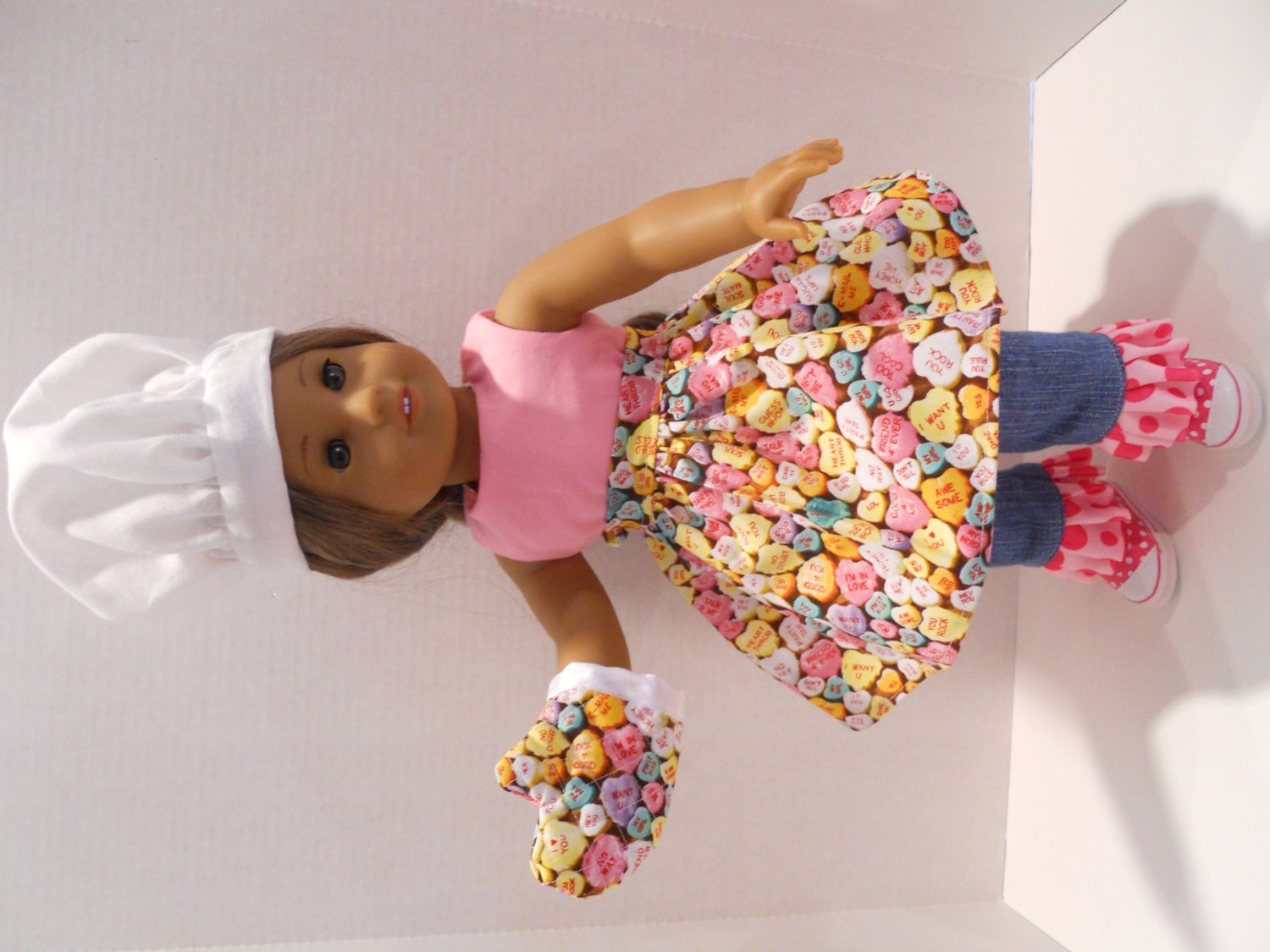 American Girl Doll Clothes Valentines Conversation Hearts Baking Set 18 Inch Doll Accessories