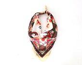 80s Cotton Camping Bandana - Soft Southwest Vintage Scarf Neckerchief