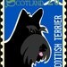 Scottish Terrier Art Print Wall Decor Postage Stamp Art 11 x 14 Poster