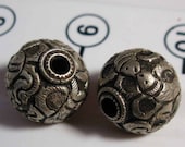 Silver Beads Tibet Buddhist Symbol Fish