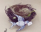 Special Delivery Illustrated Wooden Brooch