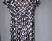 1960s nautical print day dress