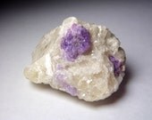 Rare Purple Hackmanite on Feldspar Matrix.  Tenebrescent Colour Change.  Third Eye Chakra.  Crystal Healing / Mineral Specimen.