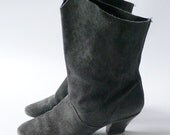 Black Suede 80s Boots