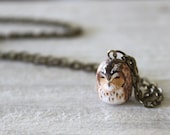 Tawny owl necklace