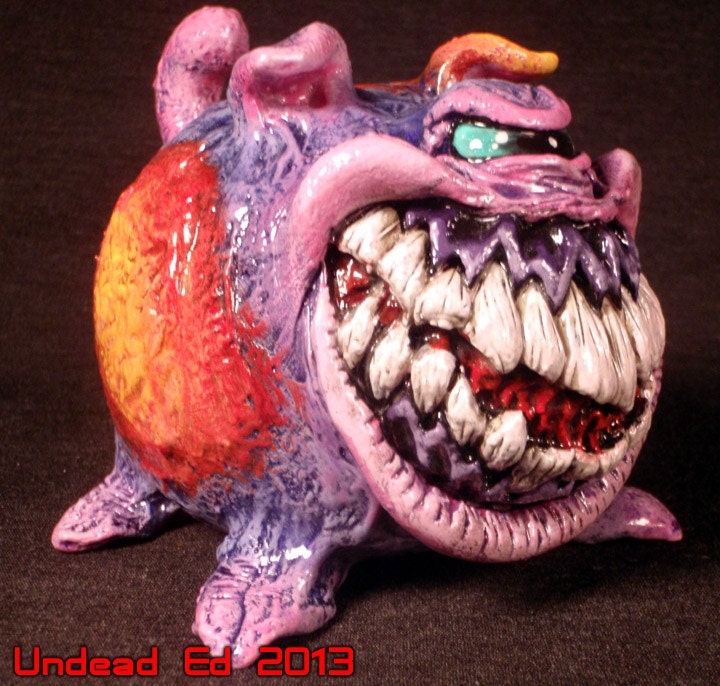 Chancho The Blarg Dog Deluxe Converted Vinyl Piggy Bank By Undead Ed OOAK