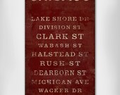 Custom Personalized  - CHICAGO -- Typography Stretched Canvas Wall Art 18x36x1.5 Wedding Anniversary Engagement Birthday Gift