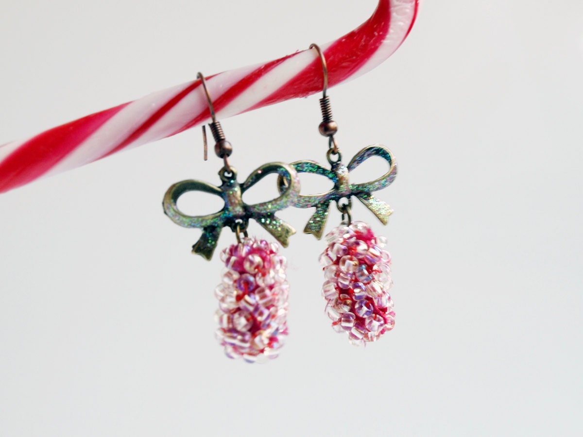 sugar. sweet earrings. unique. Valentines day collection. Pop surreal art by KarolinFelix