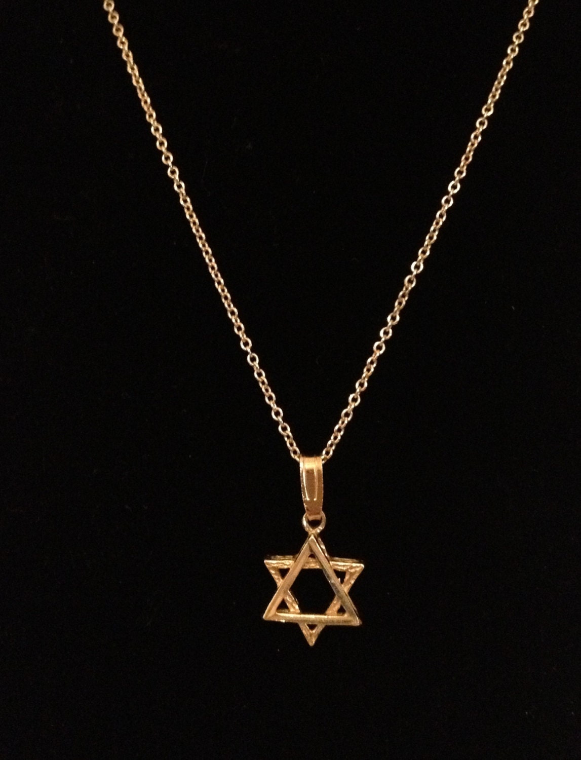 SALE... Beautiful LUCKY 14k Vintage Gold Star of David Pendant/ Charm.