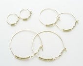 Small Hand-Wrapped Sterling Silver Hoop Earrings