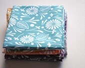 flora - fat quarter - teal