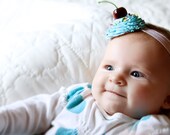Baby Headband- cupcake Newborn Headband , Photography Prop ,Baby Girl Headband ,Baby Photo Prop, Toddler Headband Elastic Soft Headband