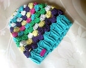 Granny square inspired summer hat for childrens around 3 years old