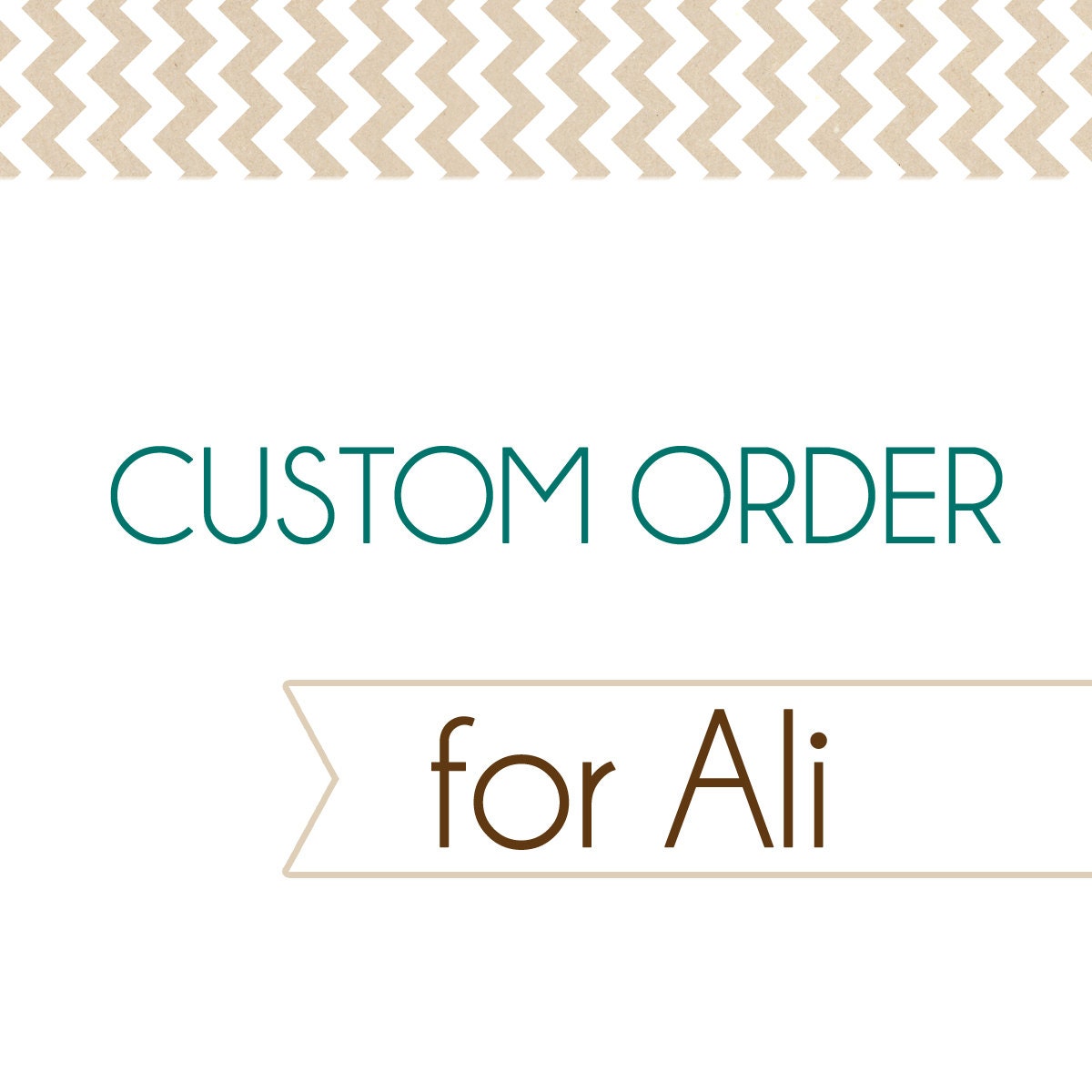 Custom Listing for Ali