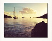 Ocean Nature Photography, Sunset 8"x10" Beach Water Photograph. Affordable Wall Art, Home Decor, Holiday, Vacation, Tropical