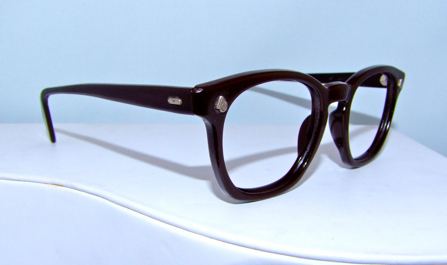 Wine colored WAYFARER Style American Optical 1950s VINTAGE Eyeglass Frames