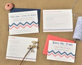 Chevron Wedding Invitation Suite