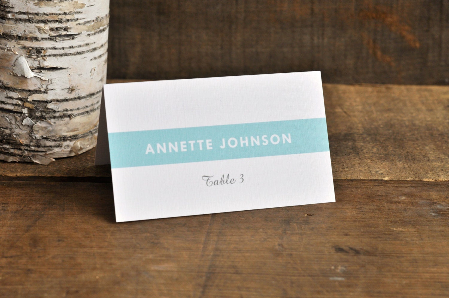 Place Card with Guest Name - Contemporary Chic