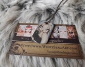 Critters- Dog tag NECKLACE pendant fairy goth imp with horns with jackalope