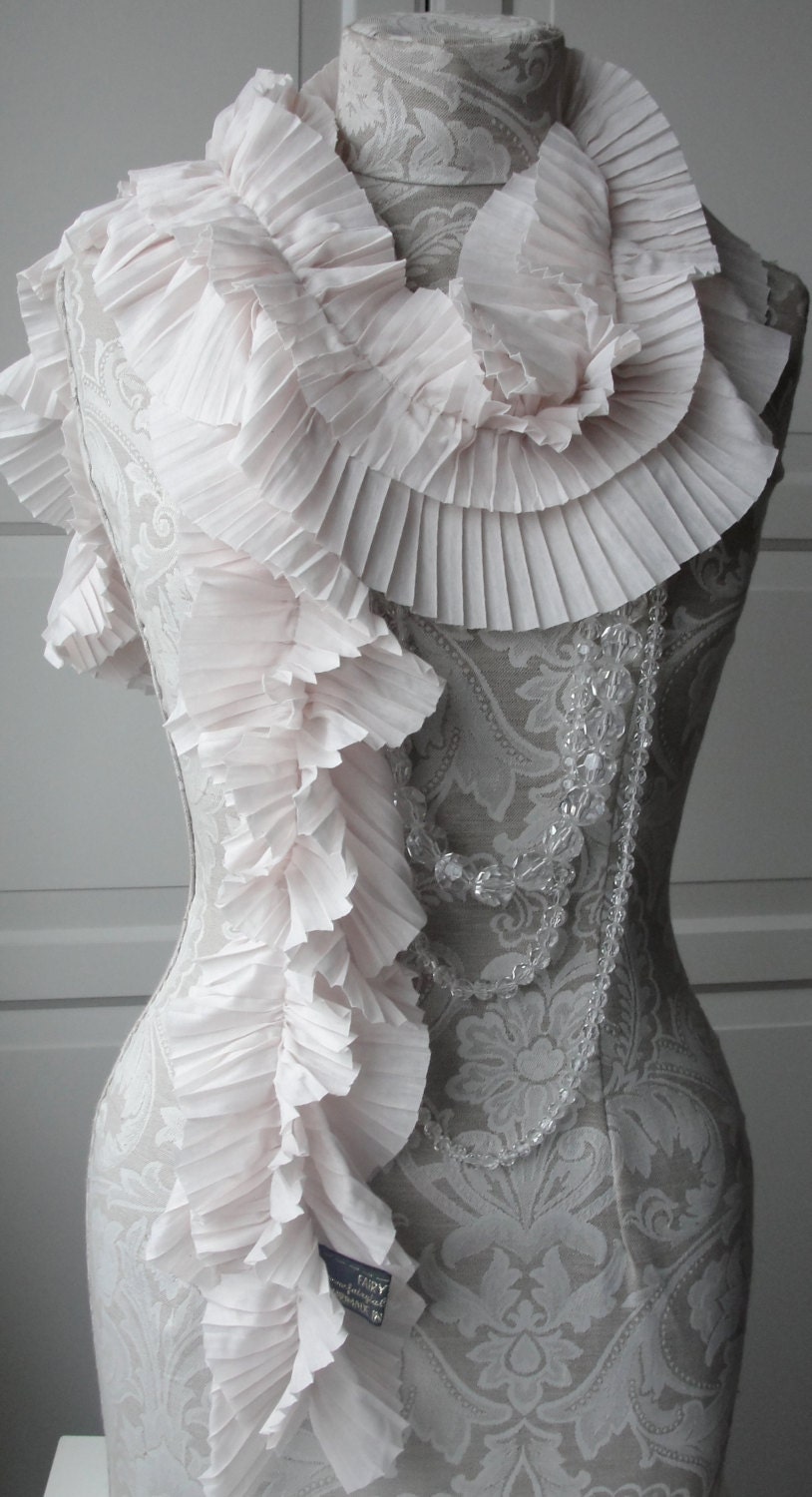 SS13 pleated textured SCARF by FAIRYTALE13 - Natural stone.