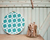 Organic Canvas Turquoise - Fat Quarter - Blue Geometric Circles by Cloud9 Fabrics Home Decorator Weight