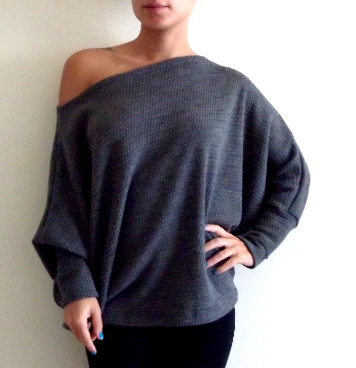 Women sweater/ Winter top/ Knitted oversize top/ Oversize shirt with long sleeves/ Women top/ Winter knitted top