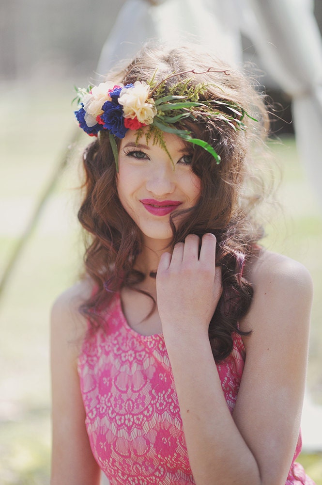 Bold Floral Crown - Ashley