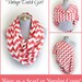 Chevron Infinity Nursing Scarf, Coral and White Chevron Breastfeeding Jersey Loop Scarf
