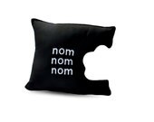 nom nom nom Pillow  Geeky Unique Funny Cushion