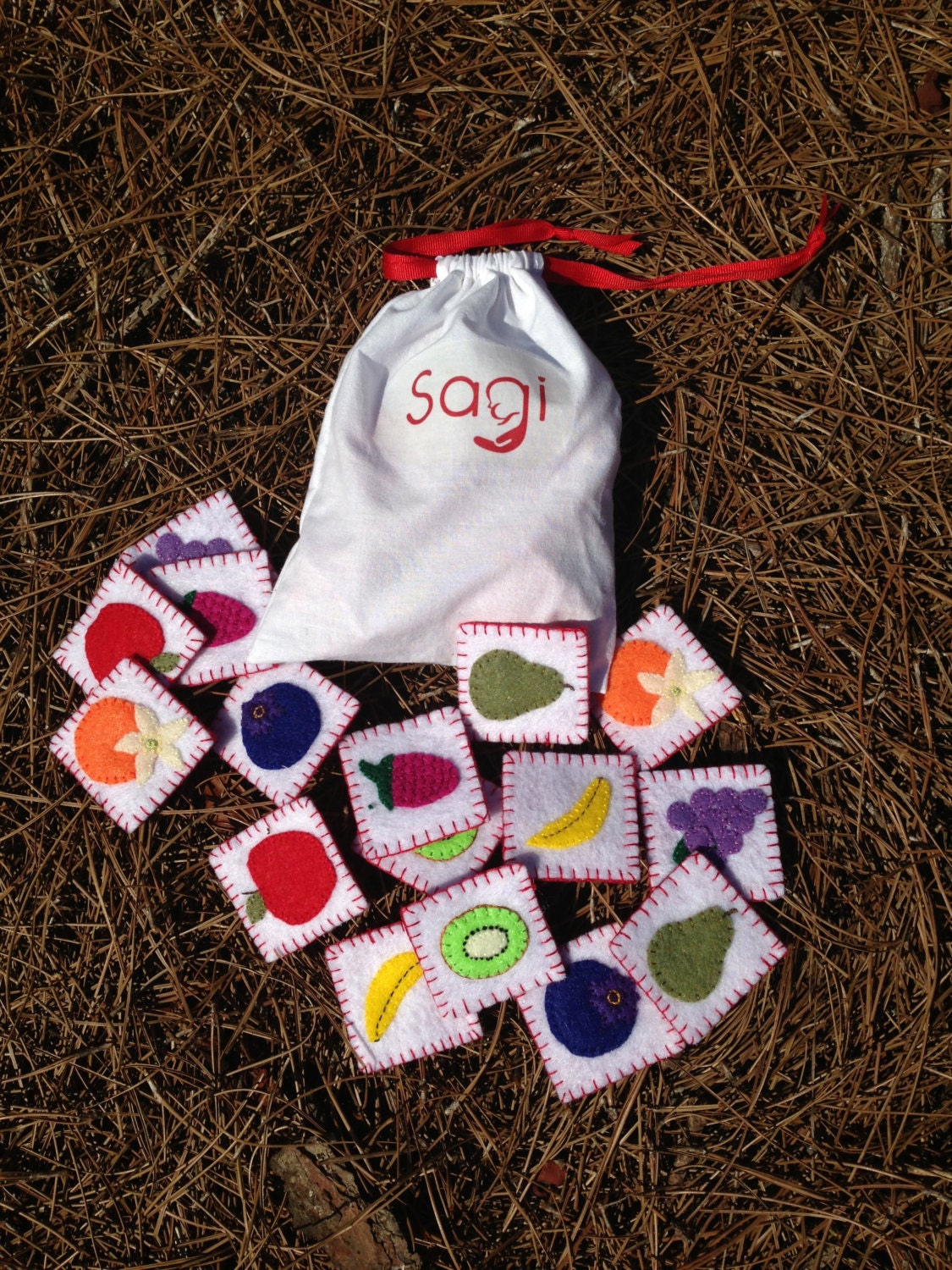 Handmade Fruit Memory Game Cards