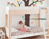 Spring Tree with Pattern Leaves Ceiling Style - Peel and Stick Repositionable Fabric Stickers
