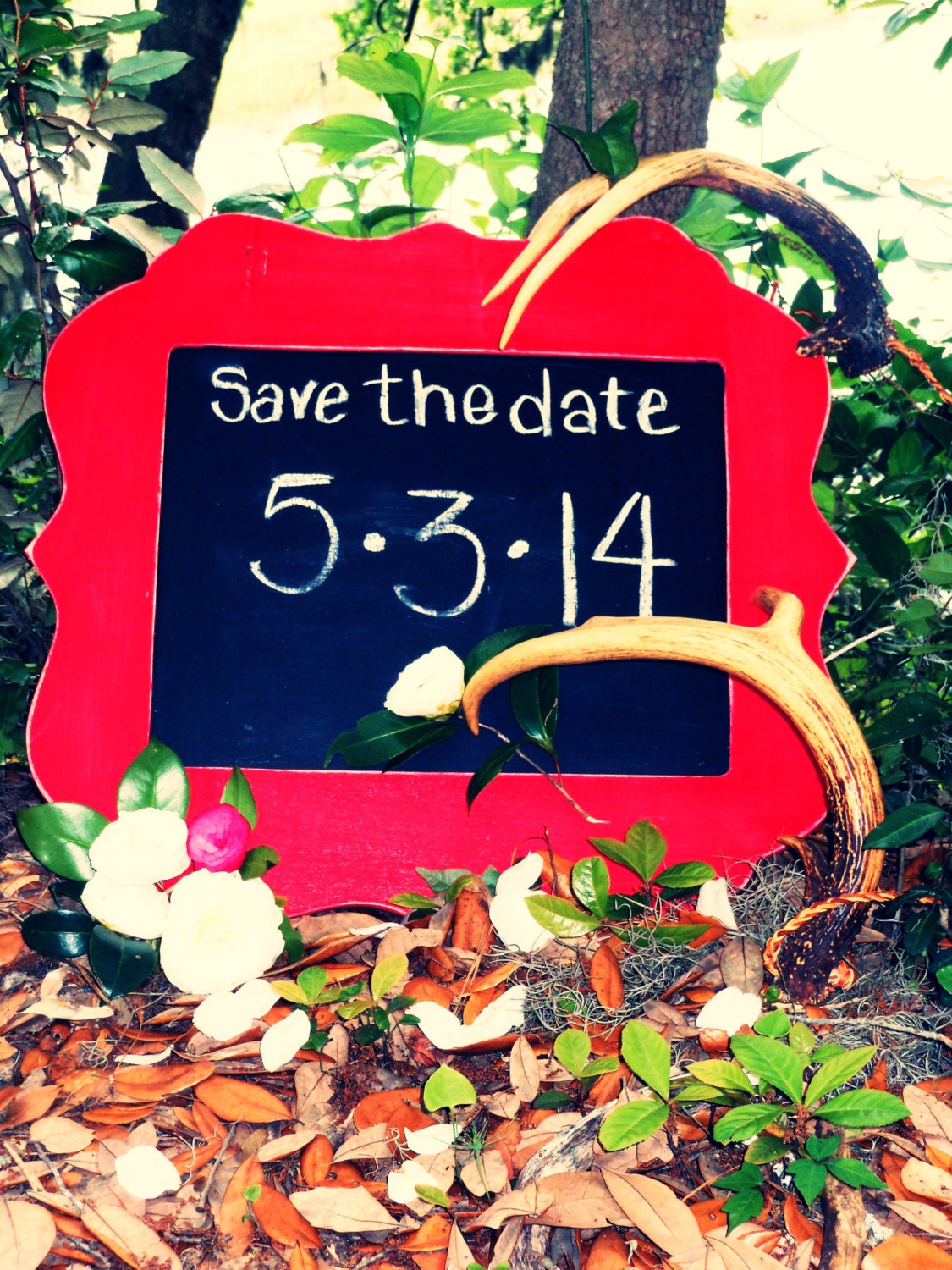 11x14 Shaped framed chalkboard painted to match your decor