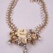 Wedding Necklace Hand Sculpted Roses Recycled Vintage