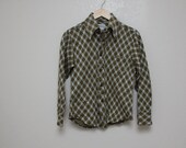 Vintage Yellow Plaid Blouse