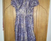 Vintage 1940's Metallic Wiggle Dress
