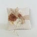 Country Chic wedding ring pillow, rustic ring bearer pillow, burlap and lace wedding