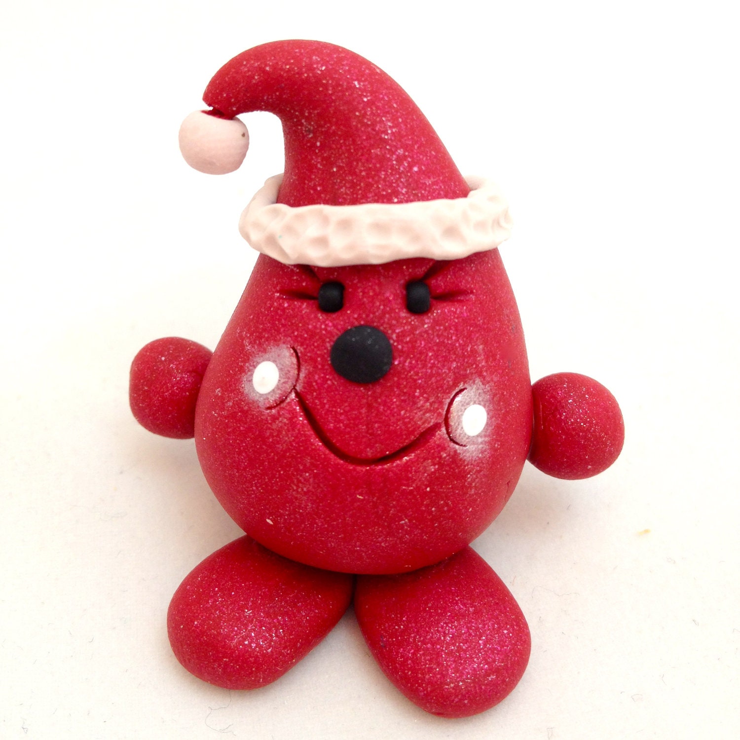 CHRISTMAS SANTA Disguise PARKER - Polymer Clay Character Tree Ornament or Figurine