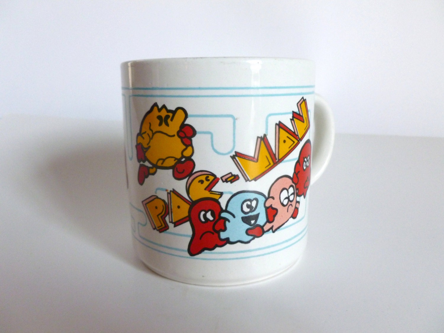 Vintage Early 1980's Ceramic Pac-Man Mug GRINDLEY ENGLAND Pac Man Pacman