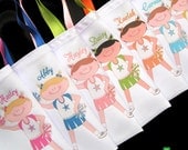Personalized cheerleaders themed birthday party favors goody bags kid sized shoulder tote bags for girls Il_170x135