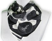 Monochrome Vera silk Scarf, large signature